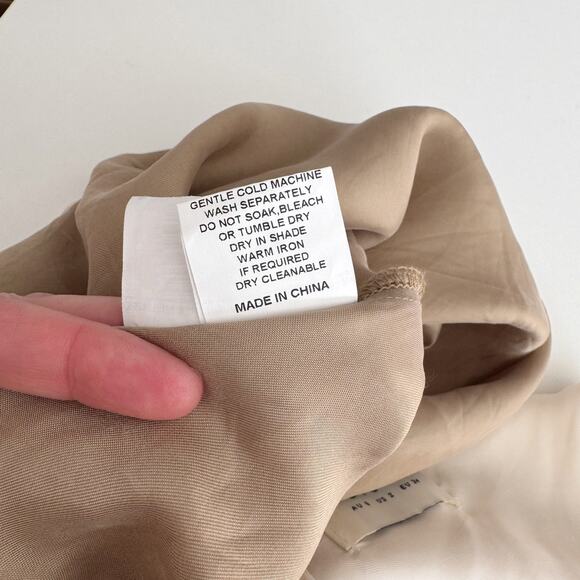 Dissh Seren Two-Tone Cream Tan Color Block Midi Slip Dress Size 2 - Picture 7 of 8